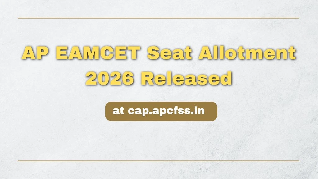 AP EAMCET Seat Allotment 2026 Released