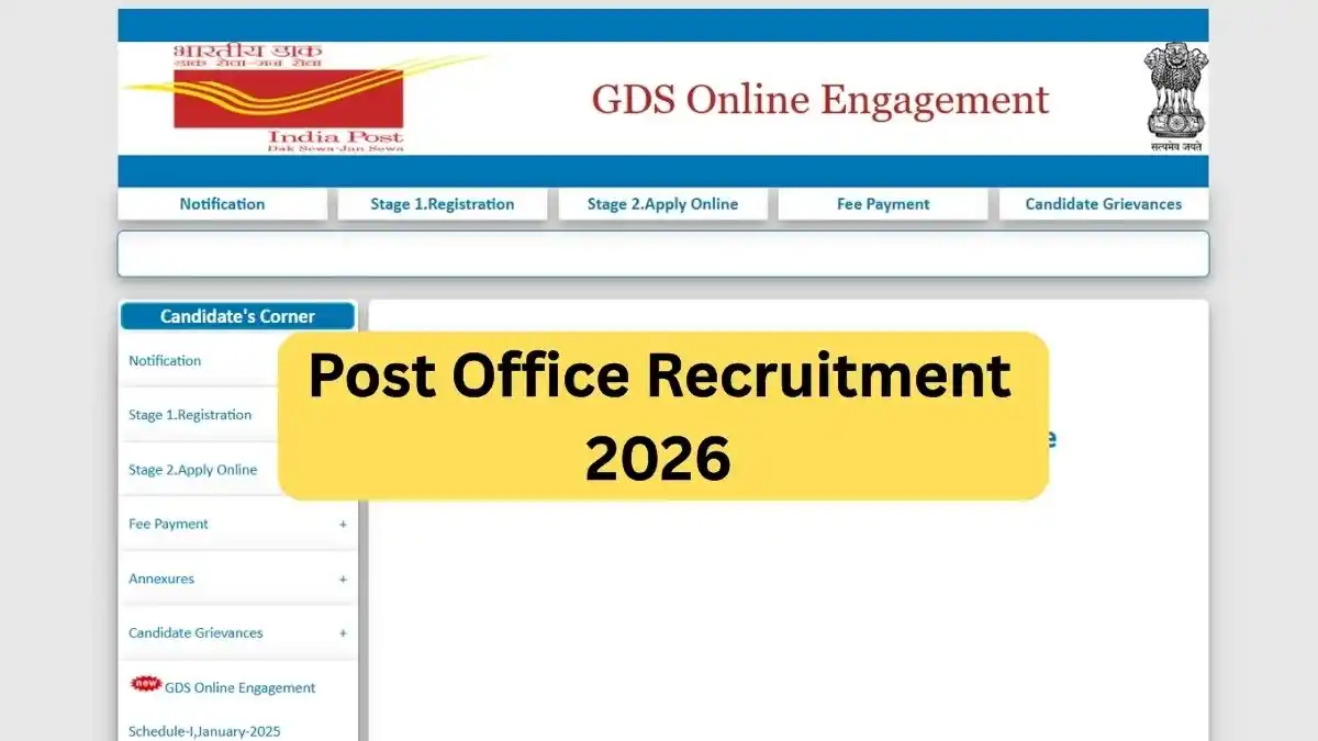 Big News: India Post Office Recruitment 2026, India Post Announces 25,000+ GDS Vacancies and Check Important Dates
