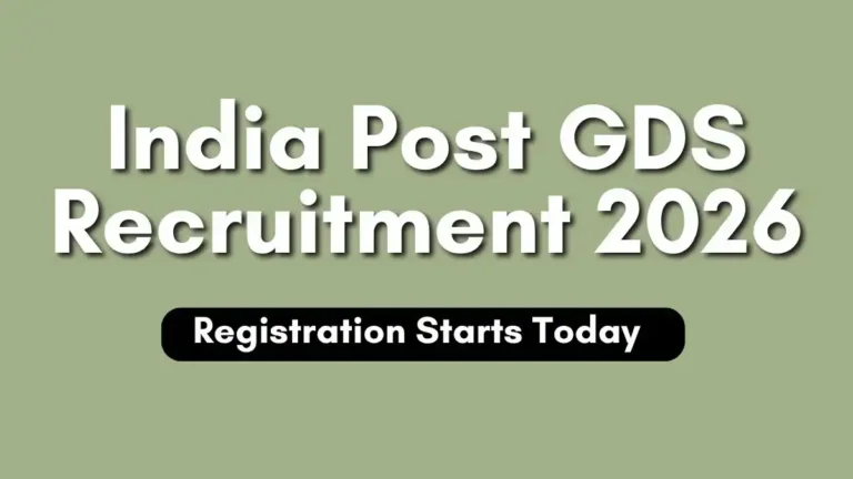 Good News India Post GDS Recruitment 2026, Registration Starts Today, Check Eligibility and Apply Online