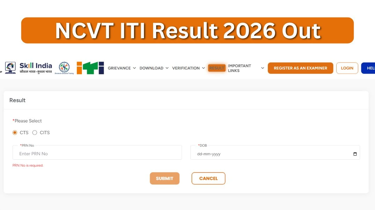 NCVT ITI Result 2026 Great News for Students, 1st & 2nd Year Marksheet Out Check at skillindiadigital.gov.in