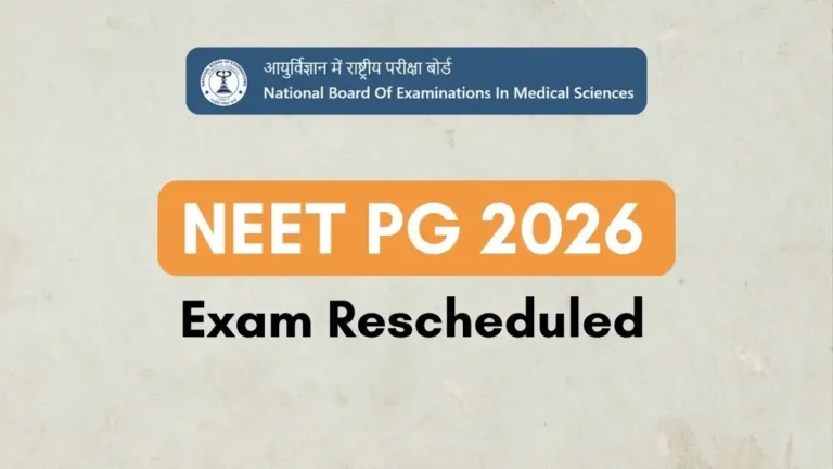 NEET PG 2026 Exam Rescheduled in Jaipur for Nearly 300 Candidates