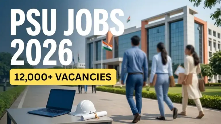 PSU Jobs 2026 Latest PSU Recruitment Notifications, Apply Online & Offline